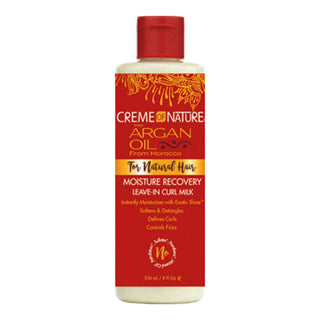 CREME OF NATURE Argan Oil Moisture Recovery Leave In Curl Milk (8oz)