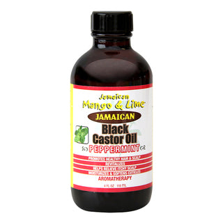 JAMAICAN MANGO & LIME Black Castor Oil [Peppermint] (4oz) -wigs
