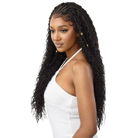 Outre Pre Braided 13x4 HD Glueless Lace Front Wig STITCH BRAID RIPPLE WAVE 30