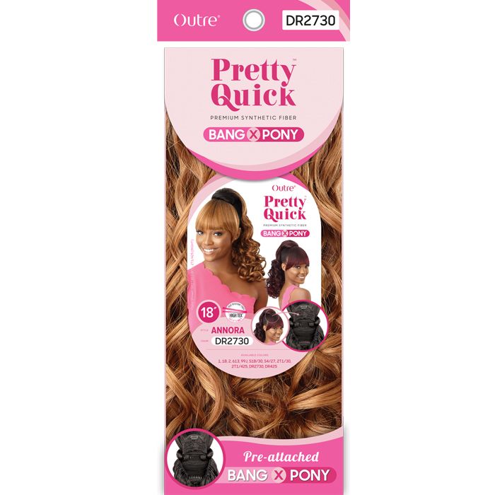 Outre Pretty Quick Premium Synthetic Bang & Ponytail - ANNORA