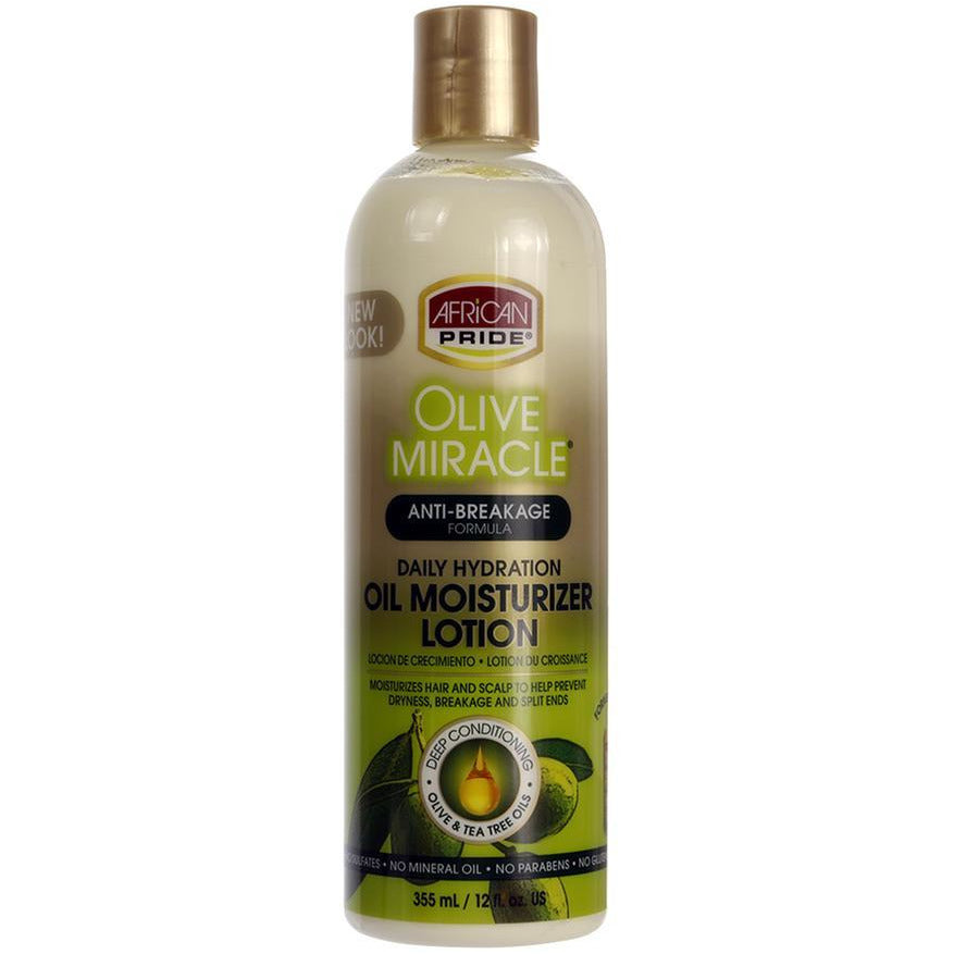 AFRICAN PRIDE Olive Miracle Oil Moisturizer Lotion (12oz) Braids and Wigs